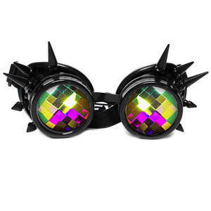 Black Kaleidoscope with Spikes Goggles