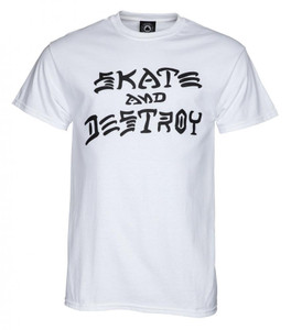 Thrasher Magazine - Skate And Destroy White T-Shirt