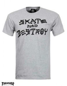 Thrasher Magazine - Skate And Destroy Grey T-Shirt