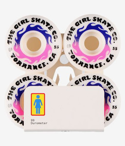 Girl Skateboard Wheels 50mm 99A Repeater Conical White/Blue