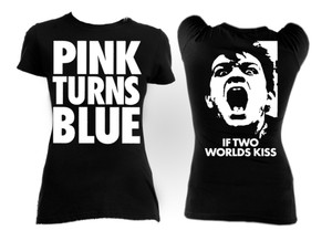 Pink Turns Blue - If Two World's Kiss Girl's T-Shirt