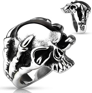 Dragon Claw Skull Cast Ring 316L Stainless Steel