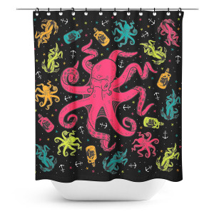 Printed Under The Sea Shower Curtain