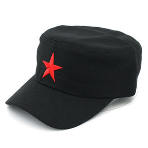 Black Military with Red Star Cap