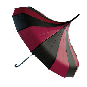 Black and Purple Pagoda Umbrella