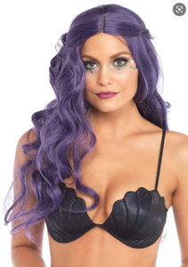 Purple 29" Mermaid Wavy Long Wig