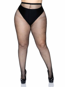 Black Risa Fishnet Queen Size Tights