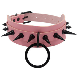 Wide Pink O Ring Choker