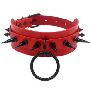 Wide Red O Ring Choker