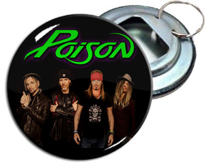 Poison - Band 2.25" Metal Bottle Opener Keychain