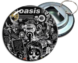 Oasis - College 2.25" Metal Bottle Opener Keychain