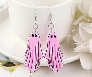 Pink Ghost Earrings