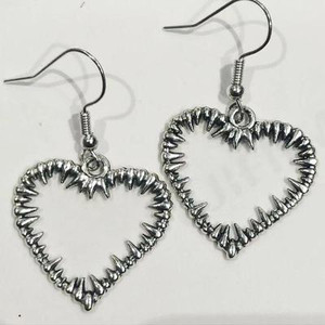 Metallic Spiked Heart Earrings
