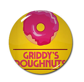 Griddy's Doughnuts 1" Pin