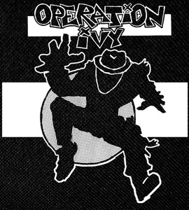 Operation Ivy - Black & White Logo 13x14" Backpatch