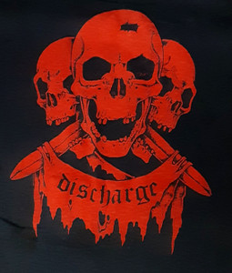 Discharge - Red skulls 12x15 ¨ Test Backpatch