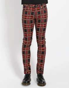 Unisex Rocker Jean Black Plaid