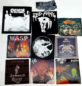 10 Pieces of Printed Patches Lot - Kreator + WASP + WarHammer + and More