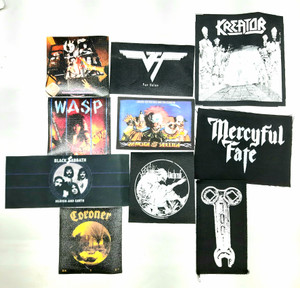 10 Pieces of Printed Patches Lot - WASP + Coroner + Kreator + and More