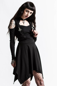 Aggie Suspender Black Skirt