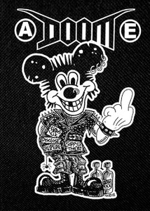 Doom Crust Mouse 3.5x5" Printed Patch