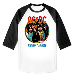 AC/DC - Highway To Hell Raglan 3/4 Sleeve T-Shirt