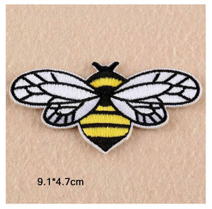 Bee 3.75x2" Embroidered Patch
