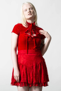 Malady Lace Top Scarlet Red