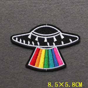 UFO Rainbow 3.5x2.5" Embroidered Patch