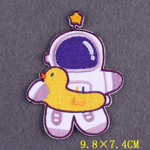 Astronaut Duck 3x3.5" Embroidered Patch