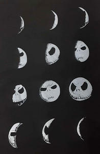 The Nightmare Before Christmas-Jack as Moon Phases 13x18" Test Backpatch