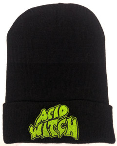 Acid Witch Embroidered Knit Beanie