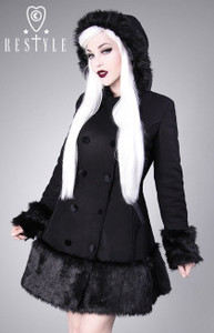 Gothic Winter Faux Fur Coat R-34