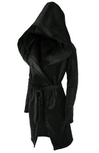 Black Velvet Reaper Hoodie With Oversized Hood