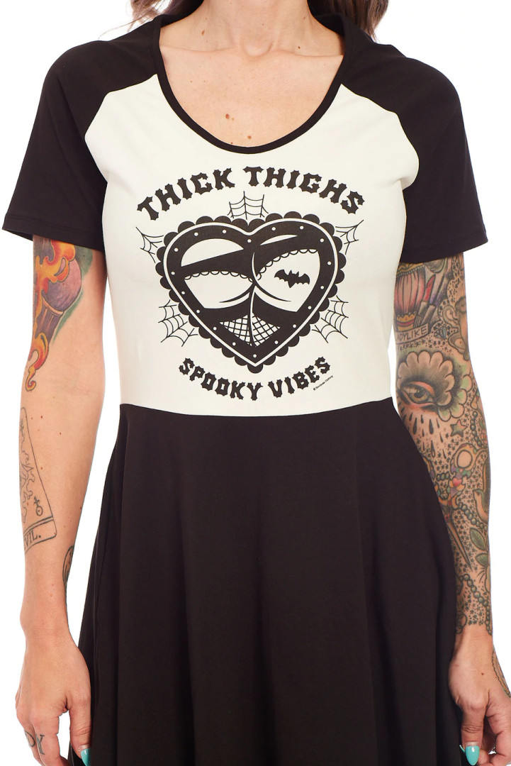 Spooky Vibes Raglan Skater Dress