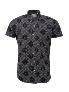 Black & Grey Pasley Button-Up Shirt