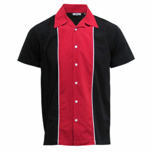 Red Rockabilly Bowling Button-Up Shirt