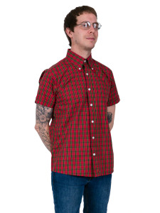 Classic Red Tartan Plaid Button-Up Shirt