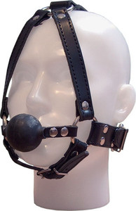 Vegan Leather Head Gag Ball Harness