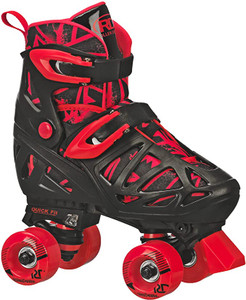 Red and Black Youth Boy's Adjustable Roller Skates