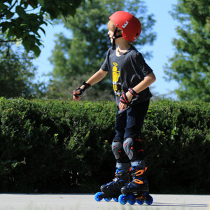 Blue and Black Boy's Adjustable Inline Skates