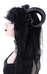 Sinister and Roses Horns Headband