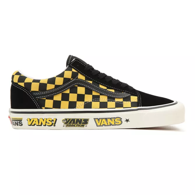vans yellow checkered old skool