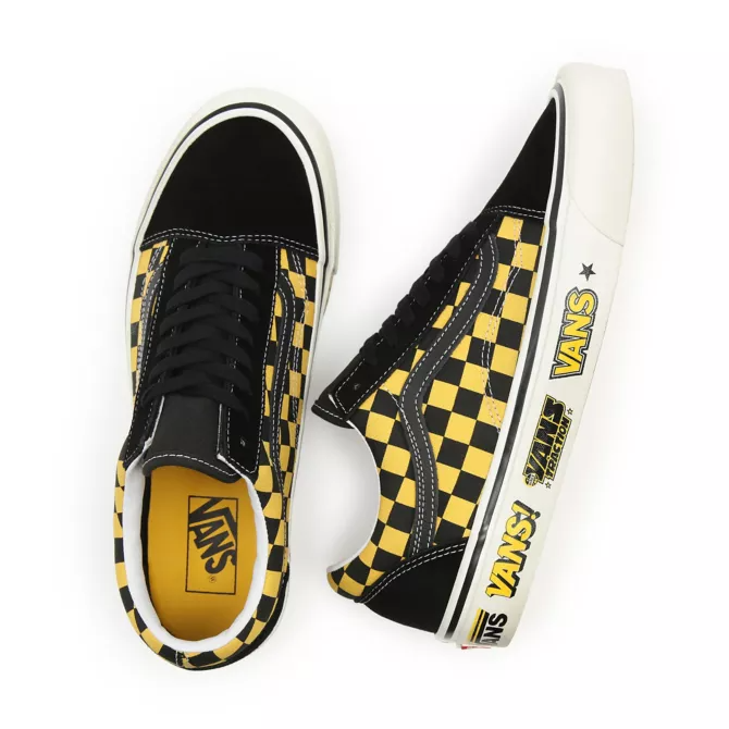 vans yellow checkered old skool