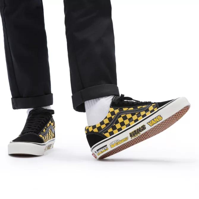 vans yellow checkered old skool