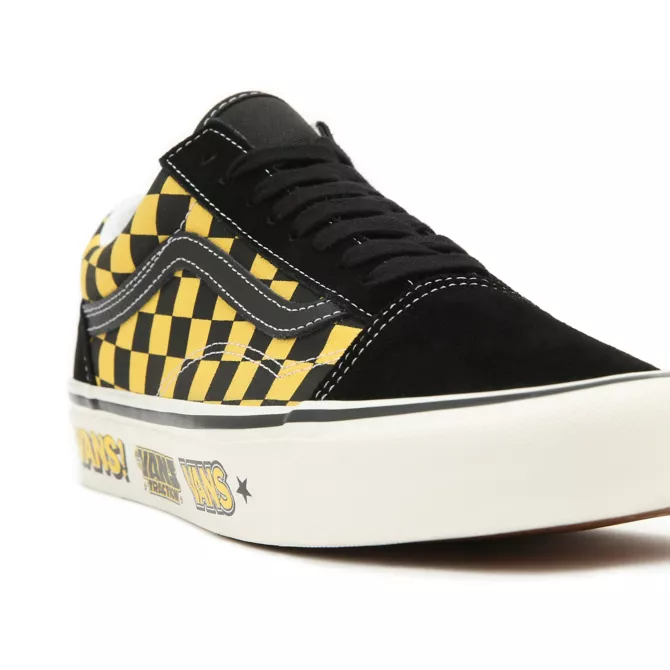 vans yellow checkered old skool