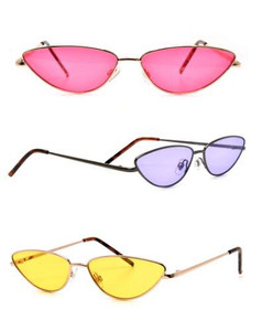 Full Rim Small Minimalistic Color Sunglasses 