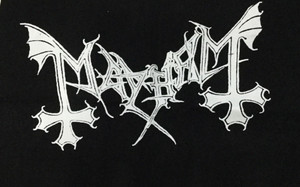 Mayhem - Logo  12x9" Test Backpatch