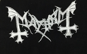 Mayhem - Logo  12x9" Test Print Backpatch