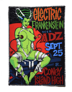Electric Frankenstein With Adz 8x11" Backpatch